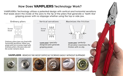 VAMPLIERS 9" Heavy Duty Side Cutting Linesman Pliers Made in Japan - style: 9" Electricians Linesman