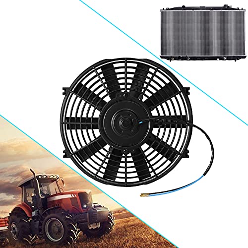 Mupera 12 Inch Electric Radiator Cooling Fan Puller w/Mount Kit 2Pcs - size: Straight-2Pcs X12 inch