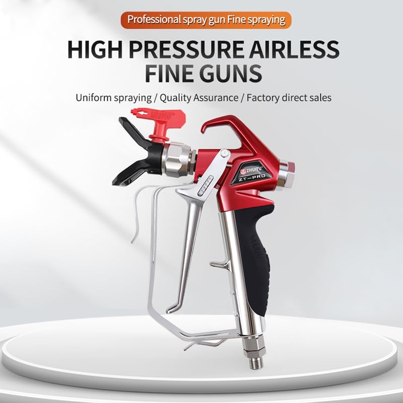 Airless Paint Spray Gun High Pressure 4000 PSI with Reversible 517 Nozzle Tip Guard Swivel Joint for Titan Graco Airless Paint Sprayers