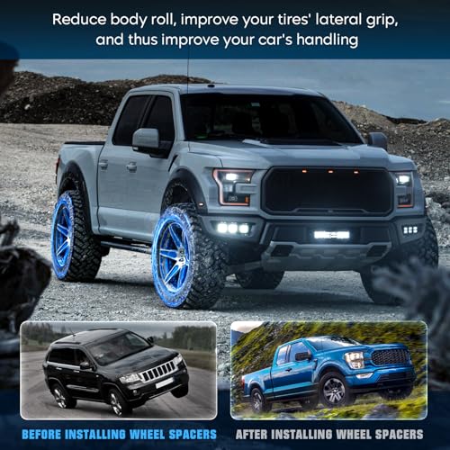 4PCS 5x5/5x120 Wheel Spacers 12mm Hub Fit for Chevy Camaro 82-02, Corvette 84-21, Durango 11-21, Commander 06-10, Wrangler 07-21, 5x127 Fit for BMW 128i 135i 318i 323Ci 325i 328i M3 M5 M6 Z3 Z4 Z8