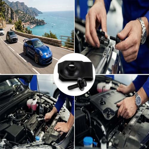 50Pcs M6 Body Bolts & U Nut Clips Kit Fender Bumper Splash Shield Fastener