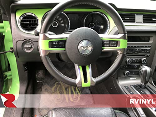 Rwraps 3D Carbon Fiber Vinyl Car Wrap Film in Green - 5ft x 1ft - Vehicle Sheet Roll with Adhesive Back and Air Release Technology - color: 3D Carbon Fiber Green, size: 5ft x 1ft