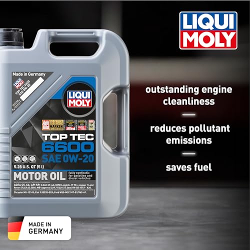 Liqui Moly Top Tec 6600 SAE 0W-20 | Fully synthetic engine oil | 5 Liter | SKU: 22046