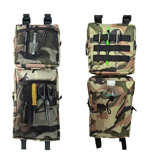 2 Pack ATV Fender Bags, Detachable Saddle Bag ATV Gear Bag Water-resistent Motorcycle Bag Compatible with Sportsman Scrambler TRX FourTrax Outlander Grizzly UTV Storage Bag Camouflage - color: Camo Green