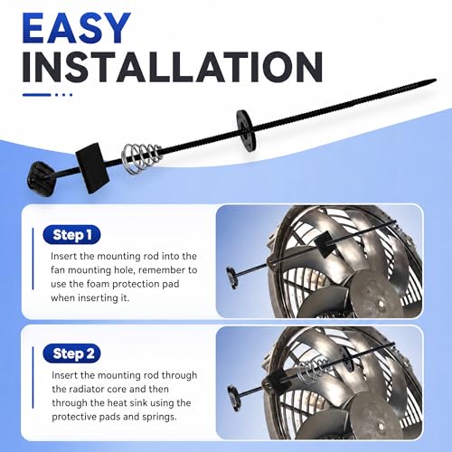 12V Digital Radiator Fan Switch Kit with Mounting Kit, Dual Electric Fan Switch Replace #0444, Adjustable 104°F-230°F w, IP54 - style: Digital Radiator Fan Controller Switch Kit
