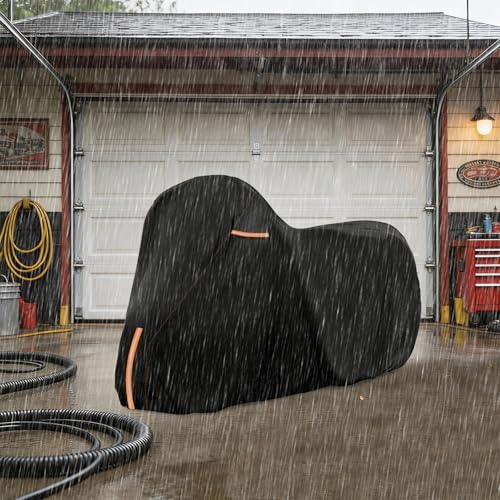 Full Enclosed Motorcycle Cover with Reflective Strips,87" W x 33" D x 50" H - size: 87"W x 33"D x 50"H