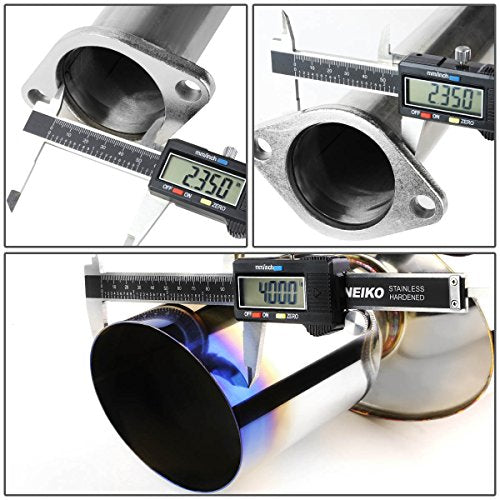 Auto Dynasty 4" Burnt Catback Exhaust Tip System For 2006-2009 Mitsubishi - color: Burnt Tip