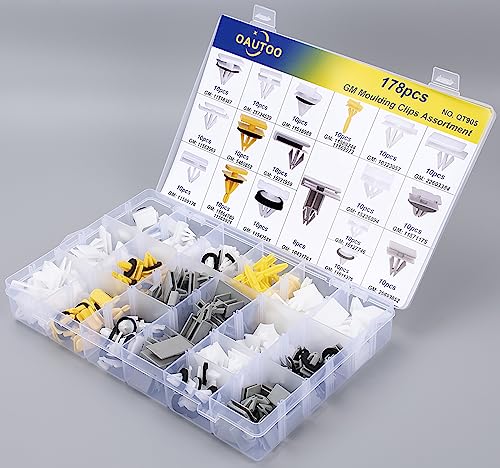 178pcs Body Side & Exterior Trim Rocker Molding Clips Assortment for GM Buick Cadillac Chevy GMC