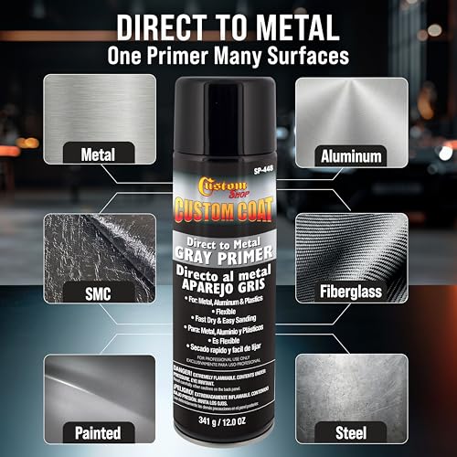 Custom Shop 1K High Build Primer Spray Paint - 12 Oz Grey