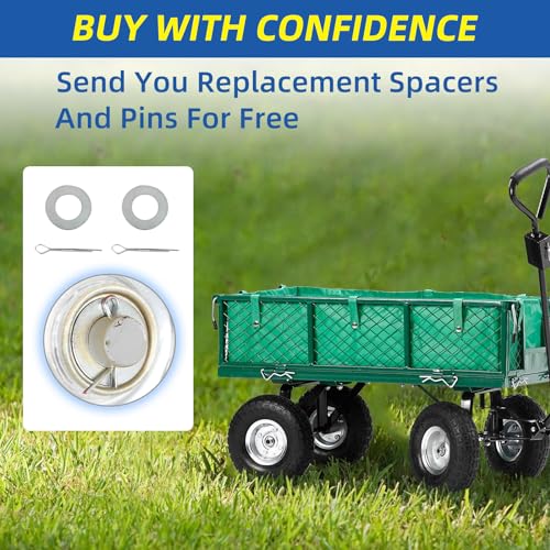 GICOOL 4.10/3.50-4" Flat Free Tire and Wheel for Hand Truck Dolly Cart 2 Pk