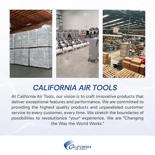 California Air Tools 20020 2.0 HP Ultra Quiet and Oil-Free Air Compressor with Wheels, 20 Gallon Tank Capacity, 70 dB Noise Level, Electric, Portable - style: Steel Tank, 110v