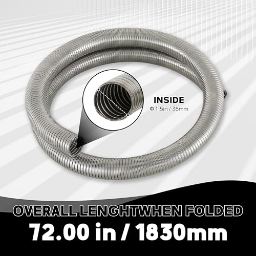Universal T304 stainless steel Exhaust Flex Pipe Flex Tube-36" 3 Feet Length 1.5" ID - size: 1.5“ X 36"