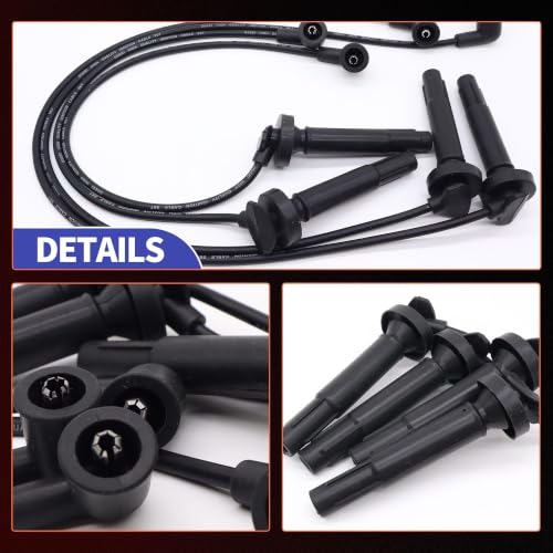 SOA430Q124 Ignition Spark Plug Wires Set of 4 Compatible with Subaru - style: SOA430Q124