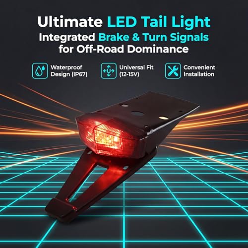 10 LEDs Integrated Motorcycle Tail Light - color: 10 Leds