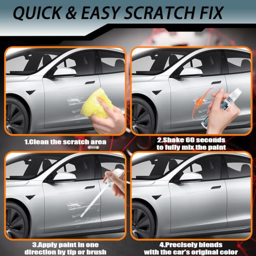 (Pearl White Multi-Coat PPSW) Touch up Paint for Tesla Model Y/3/X/S - color: Car Touch up Paint(Pearl White Multi-Coat(PPSW)) Compatible with Tesla Model Y/3/X/S