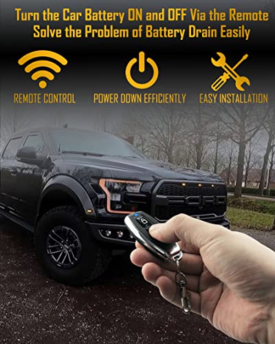 Remote Battery Disconnect Switch 12v, Kill Switch for Car Truck, Anti-Theft - color: 250A Standard