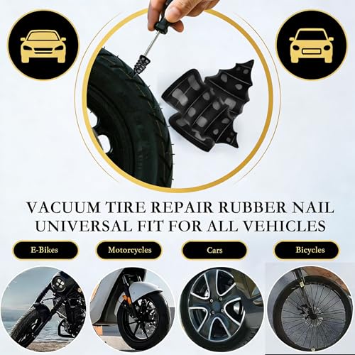 32 PCS Tire Plugs Kit,Tire Repair Kit with Plugs, Screw in Tire Plugs with Needle Nose Pliers & Phillips Screwdriver, Self-Service Flat Tire Repair Plug Kit for Car, Motorcycle, Bicycle - size: 32 Pcs