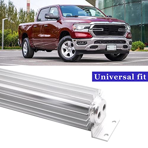 Universal 12" Dual Pass Aluminum Finned Transmission Oil Cooler - size: 12" Oil Cooler