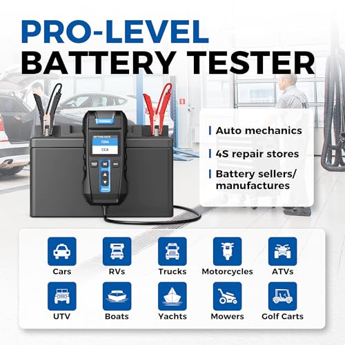 12V/24V Car Battery Tester, TOPDON BT300P Automotive Battery Load Tester