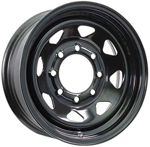eCustomrim 2-Pack Trailer Wheel 16X6 16 Inch 8 Lug On 6.5 Black Spoke Rim