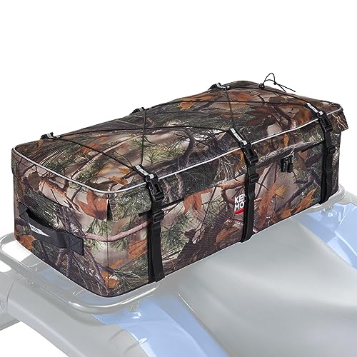 KEMIMOTO ATV Gear Bag for Front Rear Rack, 73L Storage Bag with 12L Cooler - color: Camo
