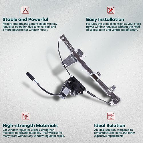 Window Lift Regulator for Jeep Grand for Cherokee for 2000-2004 - size: Front Left, style: 2000-2004 for Jeep Grand for Cherokee