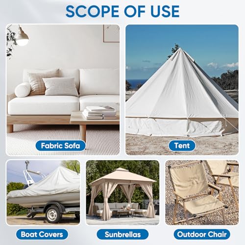 Canvas Patch 4 "x 60 ", Self-Adhesive Waterproof Canvas Patch Set for Repairing Tents, Couch, Boat Covers, Camping Chairs, Awnings, Car Seats.(Dark Gray) - color: Dark Gray, size: 4"×60"