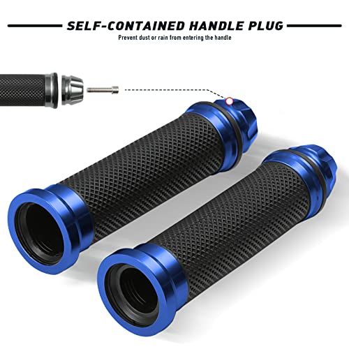 DREAMIZER Motorcycle Handlebar Grip Gel Brake Handle Rubber 7/8" Handle Grips Compatible with CRF EXC YZF Protaper Pro Taper Motorcross Dirt Pit Bike - Blue - color: Blue