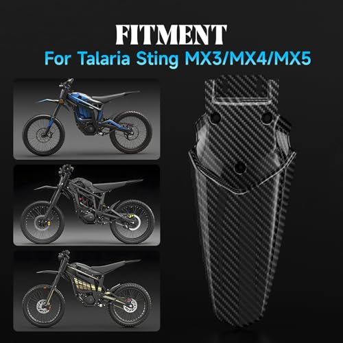 CHANGCHENG Rear Fender Protector for Talaria - Motorcycle Fender Mudguard - color: Carbon Fiber Pattern