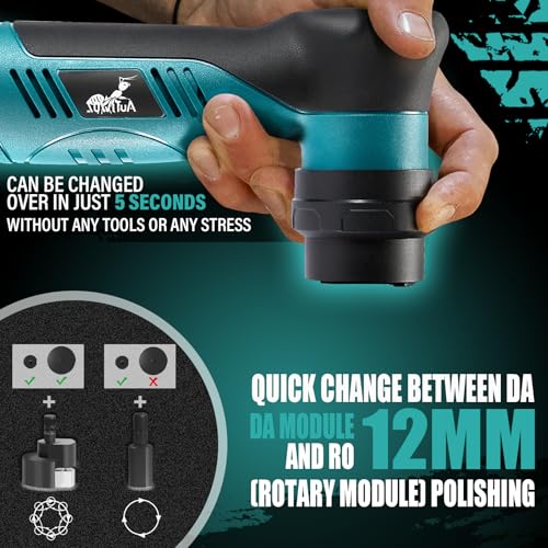 AUTIWOZ Cordless Mini RO/DA Car Polisher Buffer for Auto Detailing