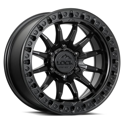 TRAIL- MATTE BLACK W MATTE BLACK RING - color: Matte Black W Matte Black Ring, size: 20X9 | 8X165.1 | +1mm | TRAIL-2986MB