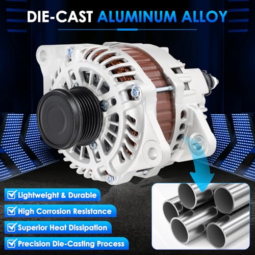 Car Alternator 11440 160A Fit for Dodge Journey 2009-2020 2.4L L4 - size: #11440N, 11440 Alternator