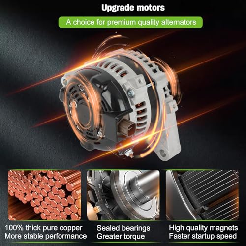SCITOO 130A New Alternator V6 4.0L Fits for Toyota for 4Runner 2003-2009 - size: 130A, style: 270600P020 Alternator