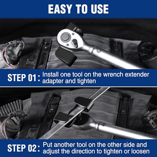 WORKPRO Wrench Extender Tool, 1/2" & 21mm Hex Drive, Universal Adapter