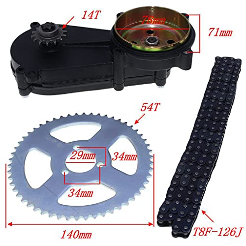Motorcycle Chaine Sprocket Kit T8F 14T Tooth Double Fit for 47 49cc Teeth