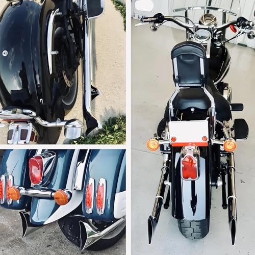 36" 1.875'' Fishtail Muffler for Motorcycle Exhaust 1.75'' Header Pipes