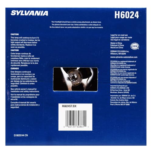 SYLVANIA H6024 SilverStar PAR56 Sealed Beam Halogen Headlight, 7", 1 Bulb