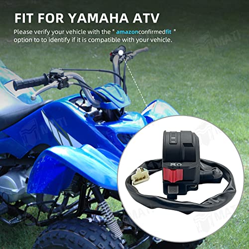 M MATI Left Handlebar Control Start Engine Run Off Switch for Yamaha ATV Badger 80 YFM80 Grizzly 80 YFM80 Raptor 50 YFM50 Raptor 80 YFM80 4EM-83975-00-00