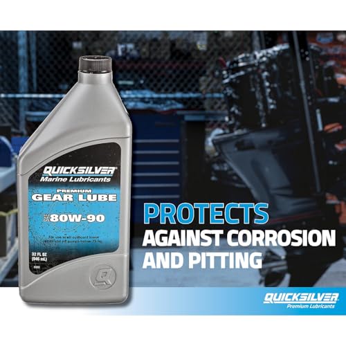 Quicksilver by Mercury Marine 80W-90 Premium Gear Lube, Marine Engine, 32 oz. - size: 32 fl oz