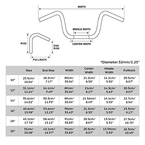 XMT-MOTO 18" Rise 1-1/4 Ape Hangers Handlebar Fit For Harley FLST FXST XL - color: Gloss Black, size: 18 INCH