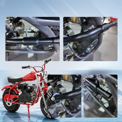 Black performance 212cc Mini Bike Exhaust Pipe With Female Thread - color: Black