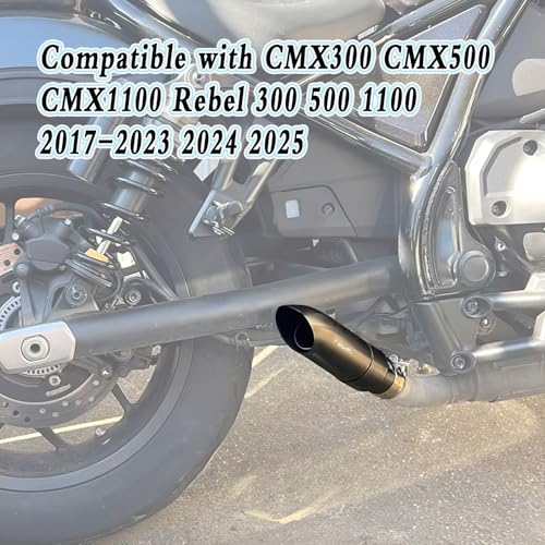Exhaust Muffler Pipe for Honda Rebel 500 300 1100 CMX500, Shorty