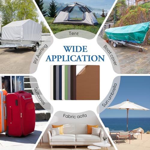 Canvas Patch 5.5 x 8 Inches 6Pcs Self-Adhesive Waterproof Canvas Patch Kit for Repairing Tents,Sofas,Boat Covers,Camping Chair,Awnings,Car Seats.(Dark Blue) - color: Dark Blue, size: 5.5"×8"