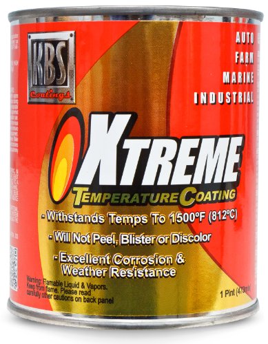 KBS Coatings 65310 Flame Blue Xtreme Temperature Coating - 1 Pint, 16 Fl Oz (Pack of 1) - color: Flame Blue, size: 16 Fl Oz (Pack of 1)