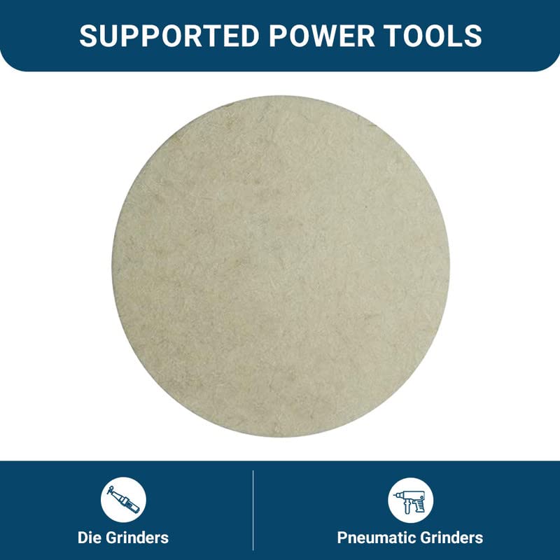 Benchmark Abrasives 2 Inch Sanding Discs Felt Quick Change Wool Buffing Pad for Drill & Die Grinder - Surface Conditioning Tool for Deburring, Polishing, Buffing Polishing Wheel for Drill - 10 Pack