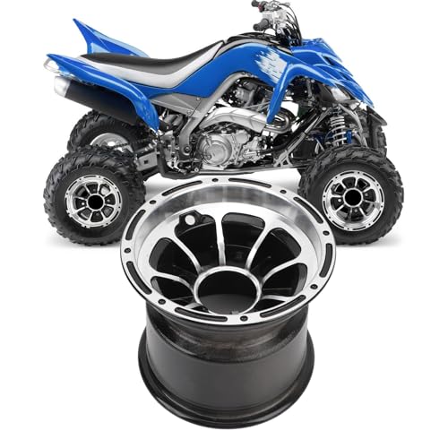 8in ATV Wheel ATV UTV Wheel High Strength Sporty Look Aluminum Alloy Wheel Rim for Quad Bike Off Road Vehicle ATVs Kart Cart (Rear Wheel) - size: Rear Wheel