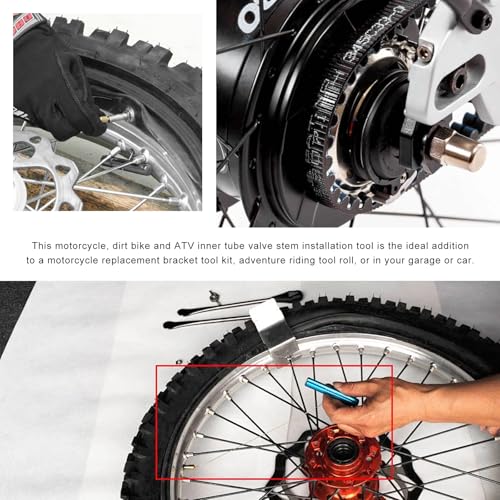 Valve Stem Puller, Tire Valve Stem Fishing Tool Puller with Core Remover, Tire Maintenance Tool for Installing Inner Tubes & Rim Locks on Dirt Bike ATV UTV Motorcycle