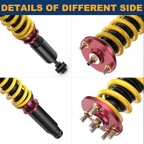 KUIPERAUTO Lowering Coilovers Struts Compatible for 2001-2003 Acura CL Compatible for 1999-2003 Acura TL Front+Rear Shocks Adjustable Height Suspension Coil Spring Strut (Set of 4)(Yellow) - size: 2001-2003 Acura CL