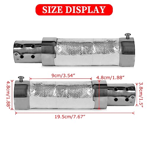 PSLER 2-Inch Motorcycle Exhaust Baffle Noise Eliminator for Shortshots Pair