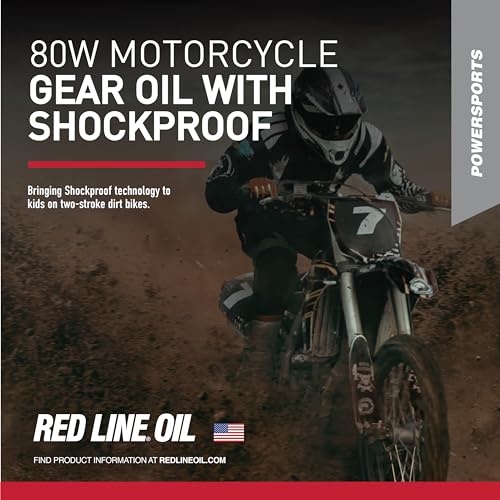 Red Line 42704 80W Synthetic Motorcycle Gear Oil with Shockproof - 1 Quart